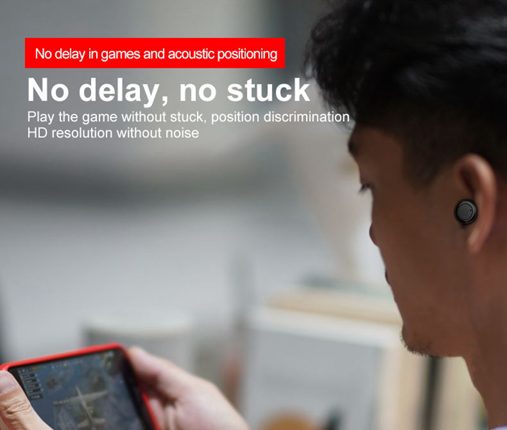 OVEVO Q63 TWS Bluetooth 5.0 Earbuds About 6 Hours Working Time IPX5 Water Resistant - Black