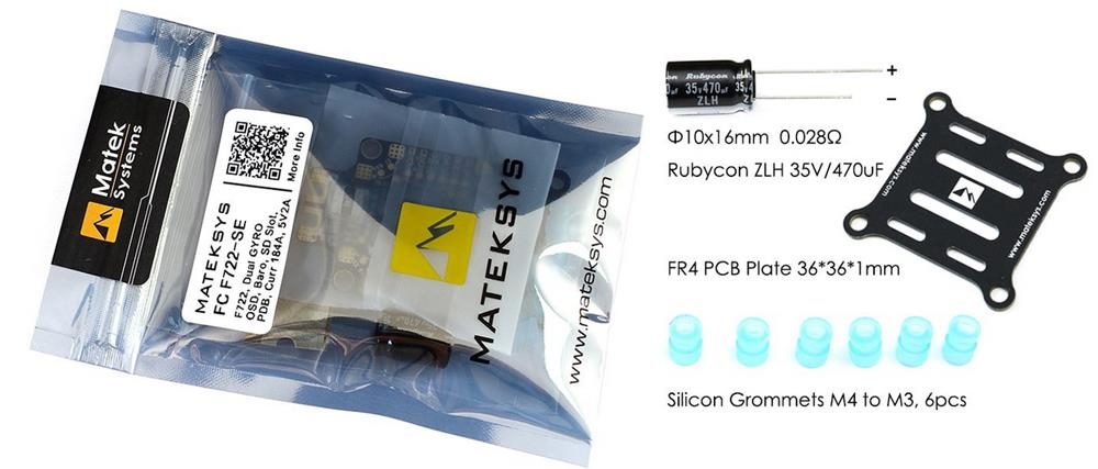 Matek System F722-SE OSD Flight Controller PDB 5V/2A BEC Dual Gyro/Acc for FPV Racing Drone