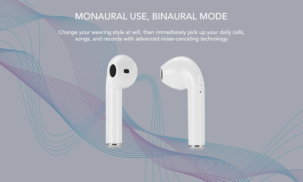 I7S Mini TWS Wireless Bluetooth Earbuds 2.5 Hours Working Time for Android iOS - Black