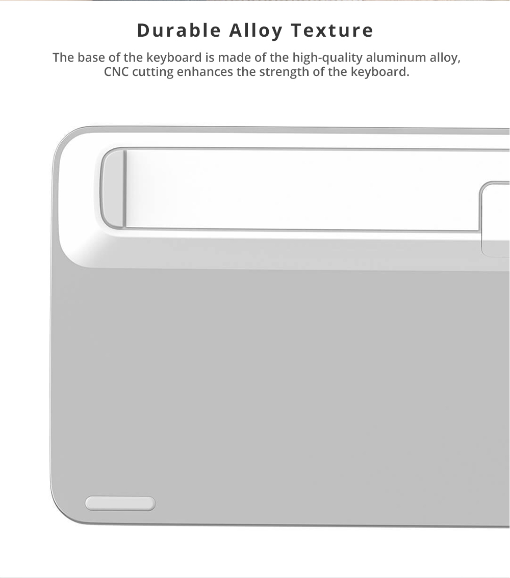 Xiaomi MIIIW Wireless Bluetooth / 2.4G Dual-mode Keyboard 102 Keys Ergonomics Ultra-thin Design - Black