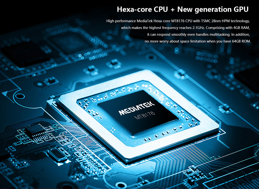 ALLDOCUBE Cube X Tablet PC MTK8176 Hexa Core 10.5" 2K Screen 2560*1600 Android 8.1 Fingerprint Unlock 8000mAh 4GB RAM 64GB ROM - Silver