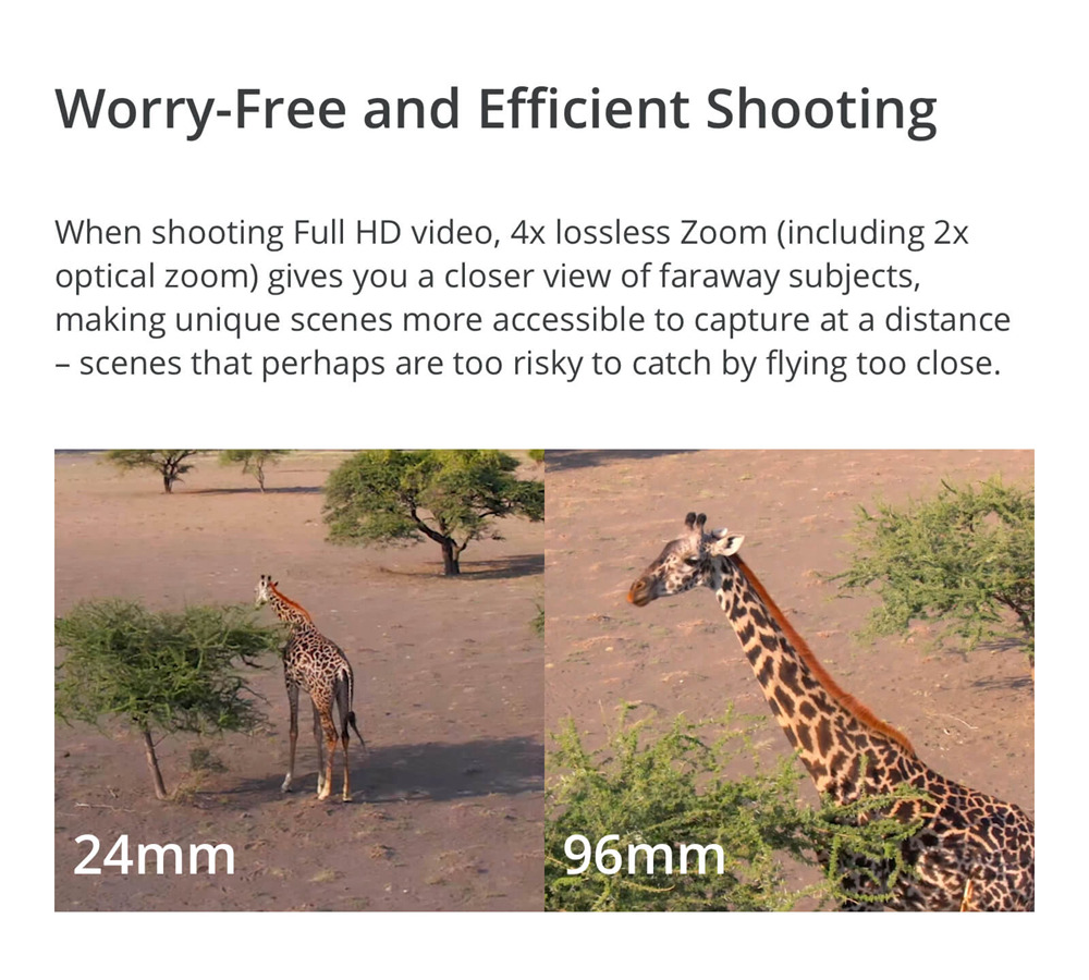 DJI Mavic 2 Zoom 3-Axis Gimbal Camera 1/2.3" CMOS Sensor 2x Optical Zoom Foldable RC Drone with DJI Smart Controller