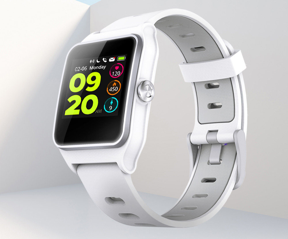 Makibes BR3 Smart Watch Support Strava 1.3 Inch IPS Color Touchscreen Built-in GPS Multi-sports Modes Heart Rate Monitor IP68 Waterproof Fitness Tracker - Gray