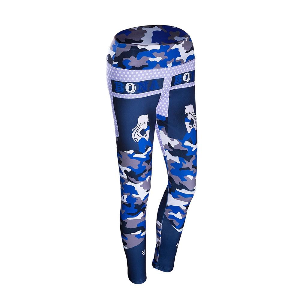 blue camo yoga pants