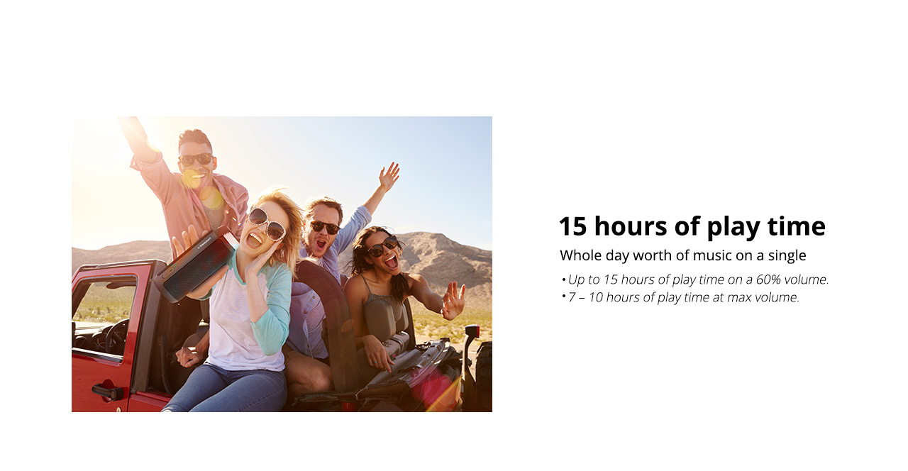 Tronsmart Element T6 25W Portable Bluetooth Speaker with 360 Degree Stereo Sound and Built-in Microphone - Red