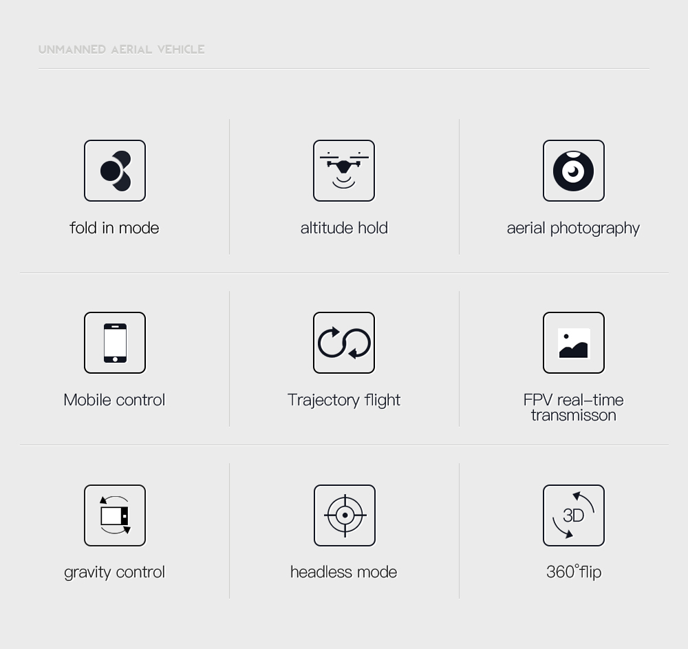 JDRC JD-20S PRO WIFI FPV Foldable RC Drone With 1080P Wide-angle HD Camera Flying Time 18mins RTF - Black