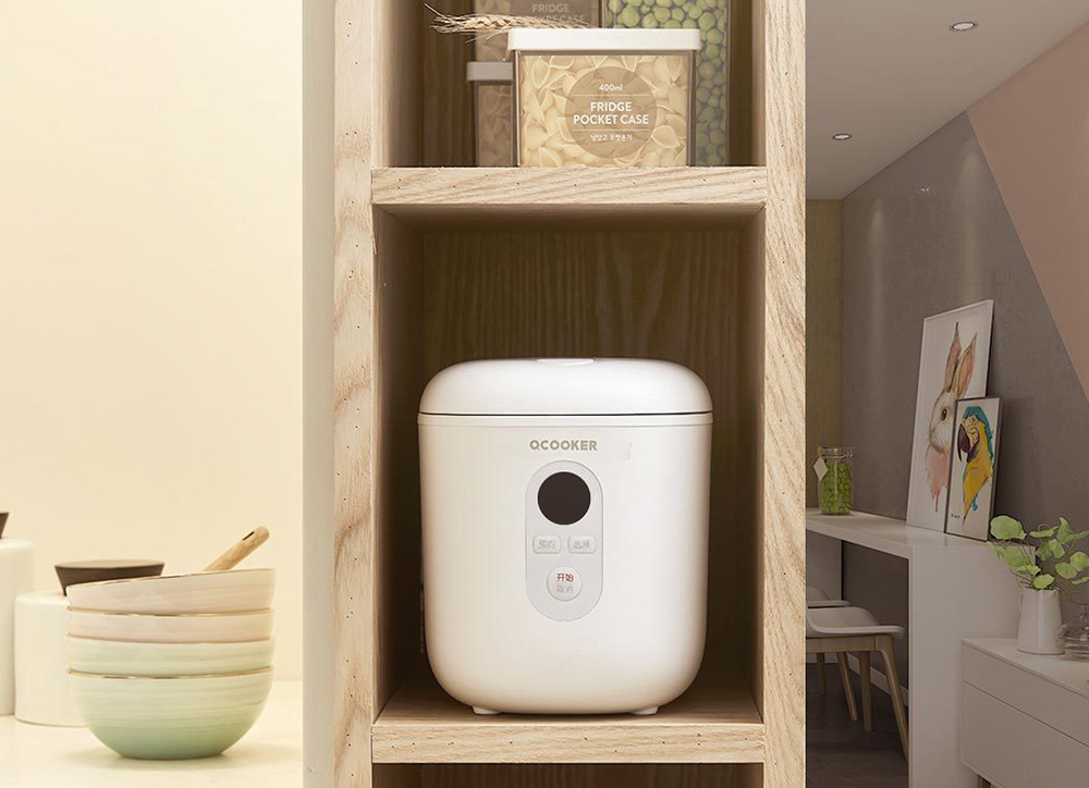 Xiaomi QCOOKER QF1201 Mini 1.2L Rice Cooker 10 Hours Appointment Timing - White