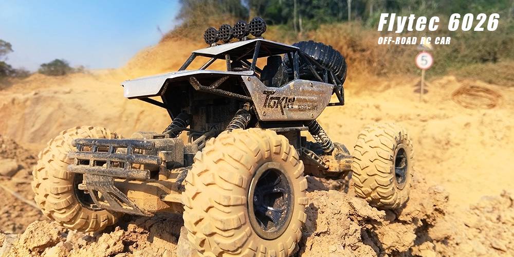 Flytec 6026 2.4G 1:12 4WD Off-road RC Climbing Car RTR - Silver