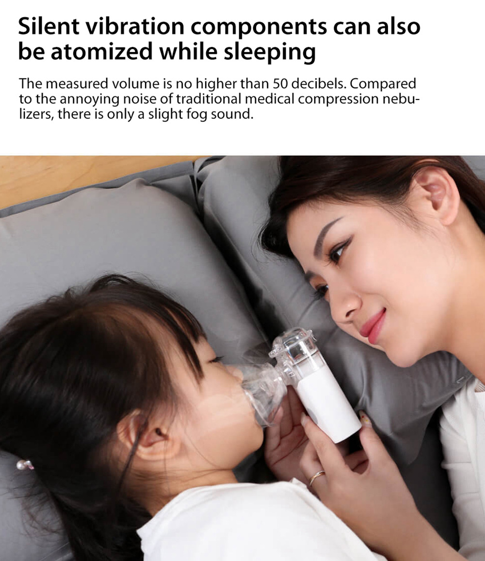 Xiaomi Andon VP-M3A Micro Mesh Nebulizer for Adult Children Healthcare Stable Nebulization Rate USB Charging - White