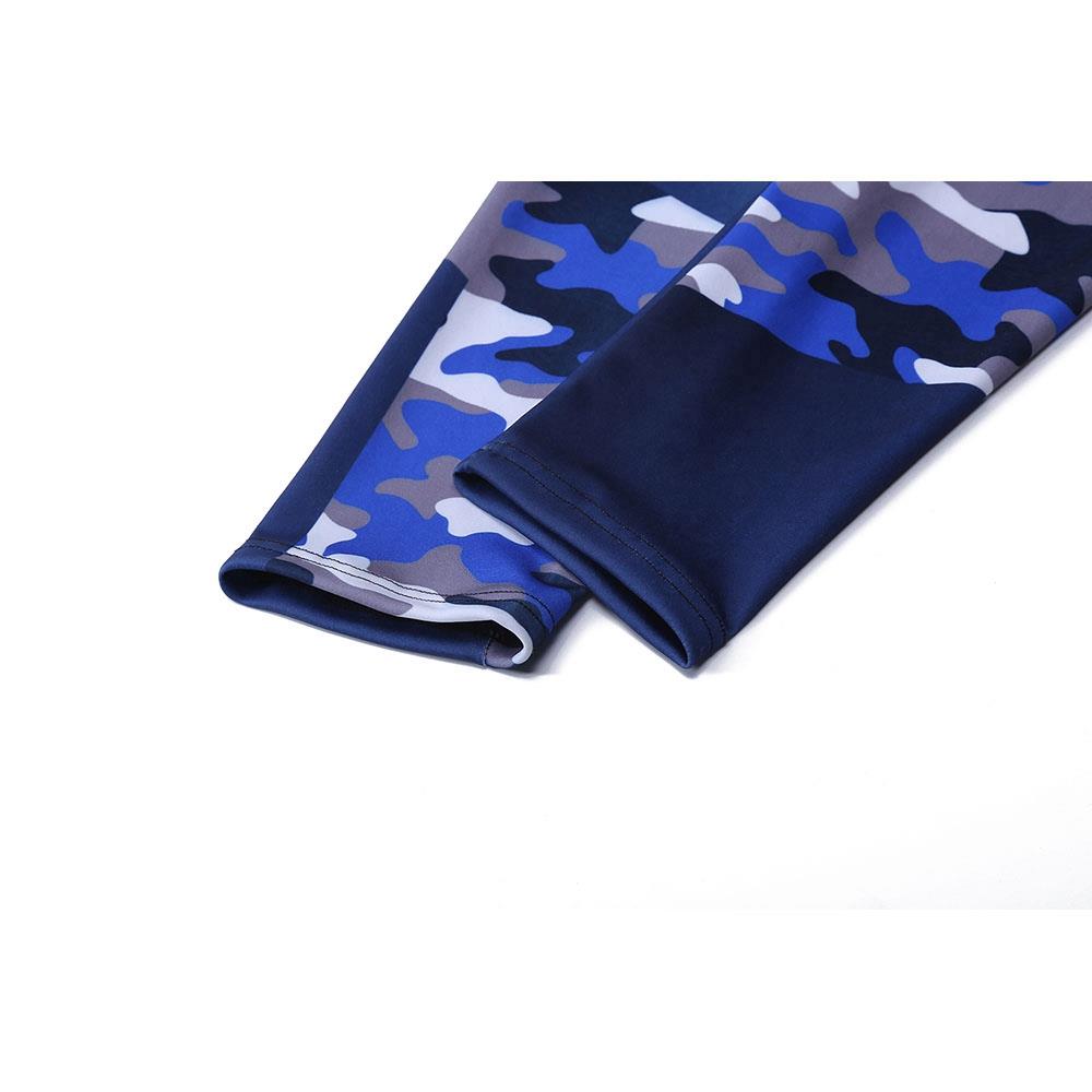 CK2237 Women Camouflage Yoga Pants High Waist Leggings Size S - Blue
