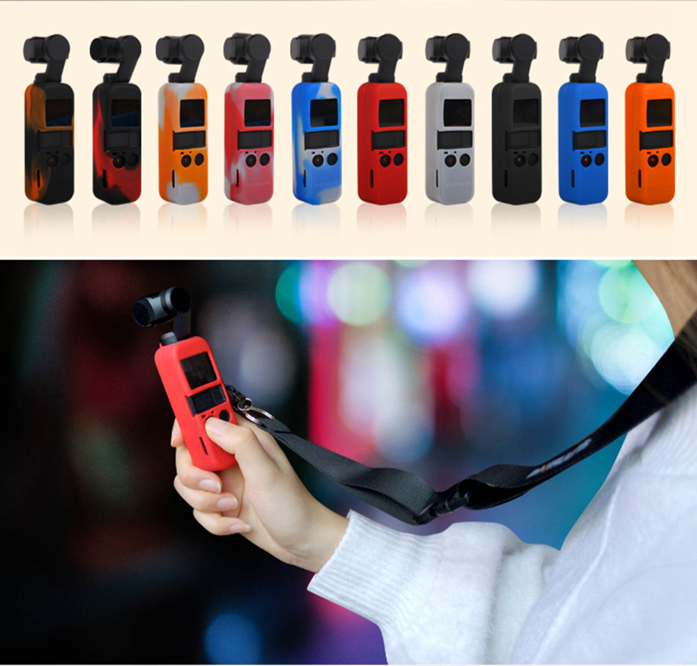 Sunnylife Silicone Case with Lanyard for DJI OSMO Pocket Handheld Gimbal - White