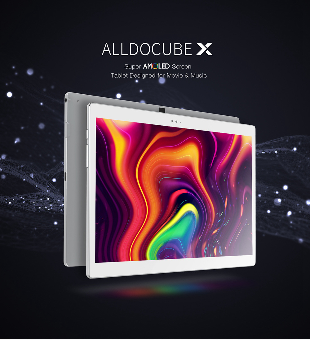 ALLDOCUBE Cube X Tablet PC MTK8176 Hexa Core 10.5" 2K Screen 2560*1600 Android 8.1 Fingerprint Unlock 8000mAh 4GB RAM 64GB ROM - Silver