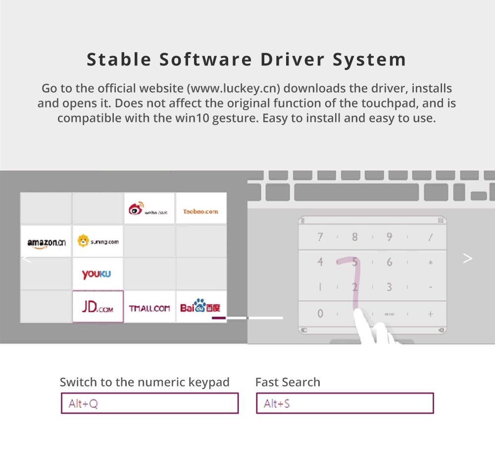 Xiaomi Luckey Nums Ultrathin Smart Keyboard for Xiaomi Mi Notebook Pro 15.6 Inch Fingerprints Edition - Silver