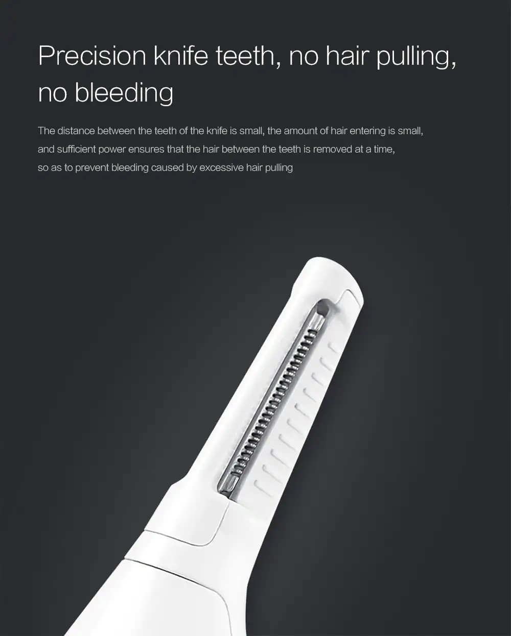 Xiaomi SOOCAS N1 Nose Ears Sideburns Trimmer Dual-Sided Vertical Trimmer Water Resistant - White
