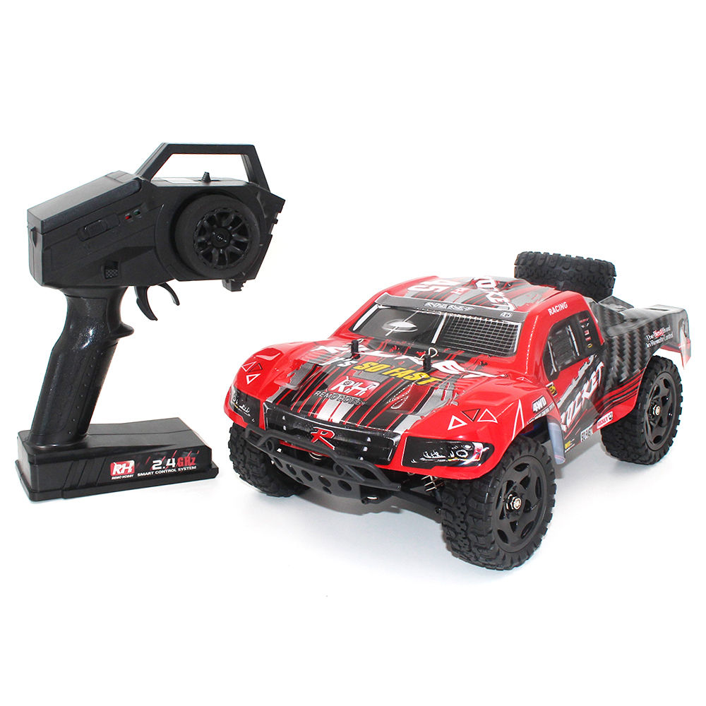 REMO 1/16 RC Truck 4WD High Speed Off-road 2.4Ghz RC Car Short Course Truck Red 