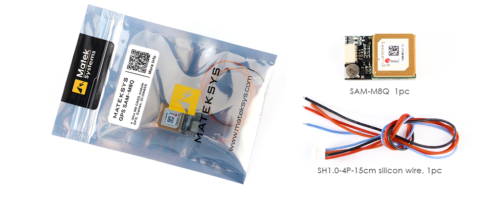 Matek Systems SAM-M8Q GPS Module Support GLONASS Galileo QZSS SBAS for FPV Racing Drone