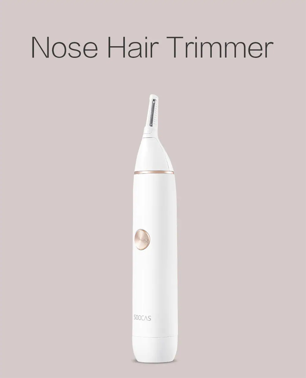 Xiaomi SOOCAS N1 Nose Ears Sideburns Trimmer Dual-Sided Vertical Trimmer Water Resistant - White
