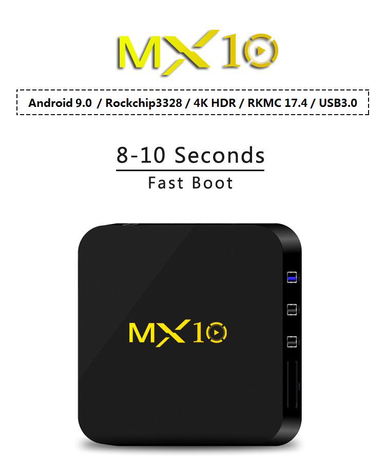 [Poland Stock] Bundle MX10 Android 9.0 RK3328 4GB DDR4 32GB eMMC KODI 18.0 4K HDR TV Box + Tronsmart TSM01 EN Air Mouse