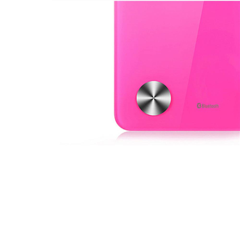 Smart Electronic Body Fat Scale LED Digital Display Bluetooth APP Control - Pink