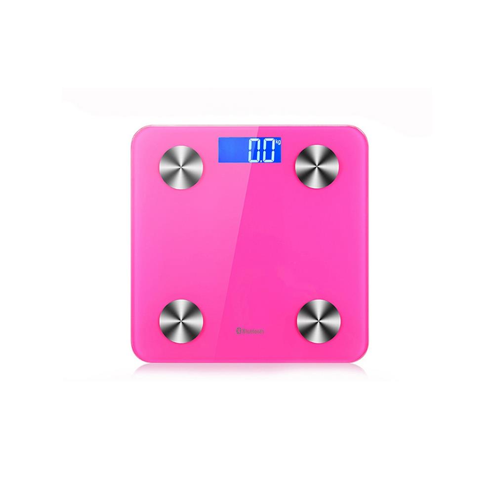 Smart Electronic Body Fat Scale LED Digital Display Bluetooth APP Control - Pink
