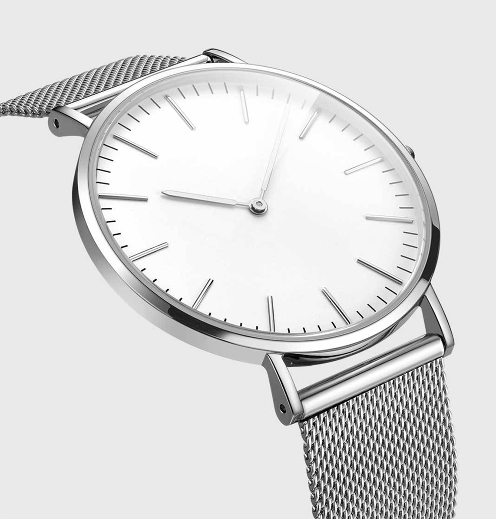 Xiaomi TwentySeventeen 5.5MM Ultra-thin Quartz Watch Synthetic Sapphire Lens Stainless Steel Strap - Black