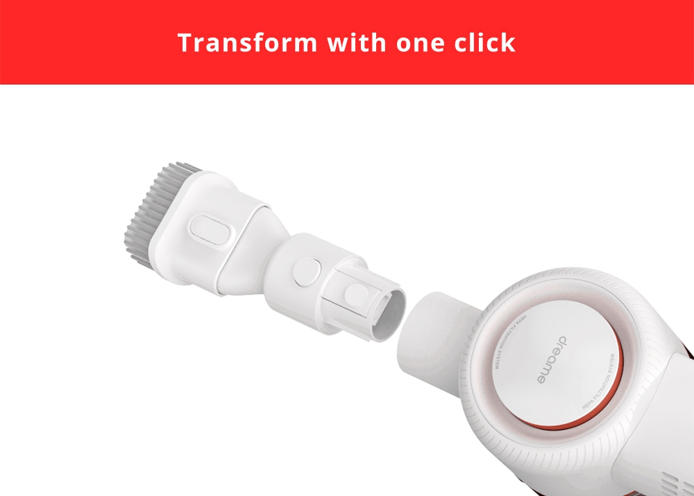 Xiaomi Dreame V9 Аккумуляторный пылесос для палочек 20000 Pa Всасывание против запотевания волос Очистка клещей 60 Минуты Runtime - Белый
