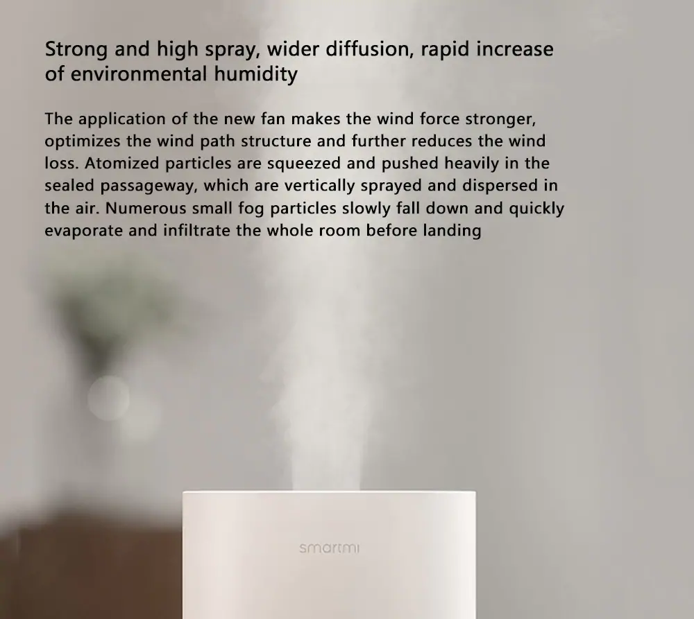 Xiaomi Smartmi Ultrasonic Powerful High Spray Smart Humidifier - White