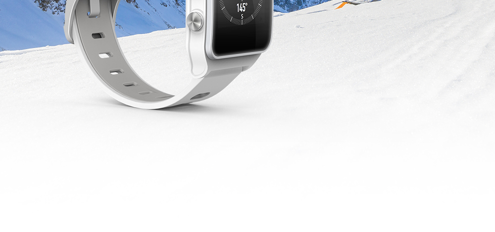 Makibes BR3 Smart Watch Support Strava 1.3 Inch IPS Color Touchscreen Built-in GPS Multi-sports Modes Heart Rate Monitor IP68 Waterproof Fitness Tracker - Gray