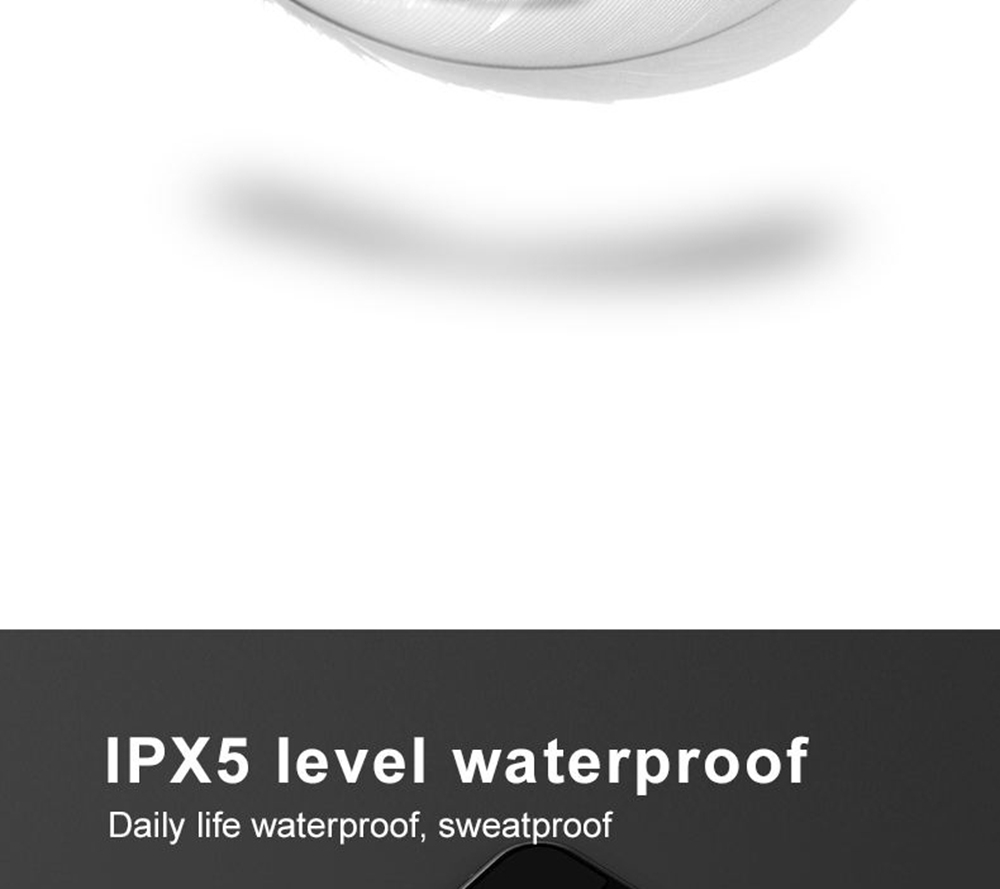 OVEVO Q63 TWS Bluetooth 5.0 Earbuds About 6 Hours Working Time IPX5 Water Resistant - Black