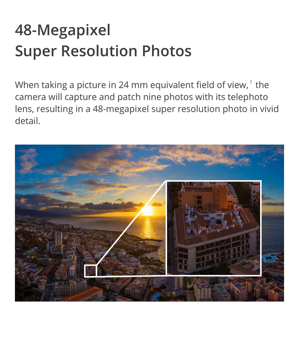 DJI Mavic 2 Zoom 3-Axis Gimbal Camera 1/2.3" CMOS Sensor 2x Optical Zoom Foldable RC Drone with DJI Smart Controller
