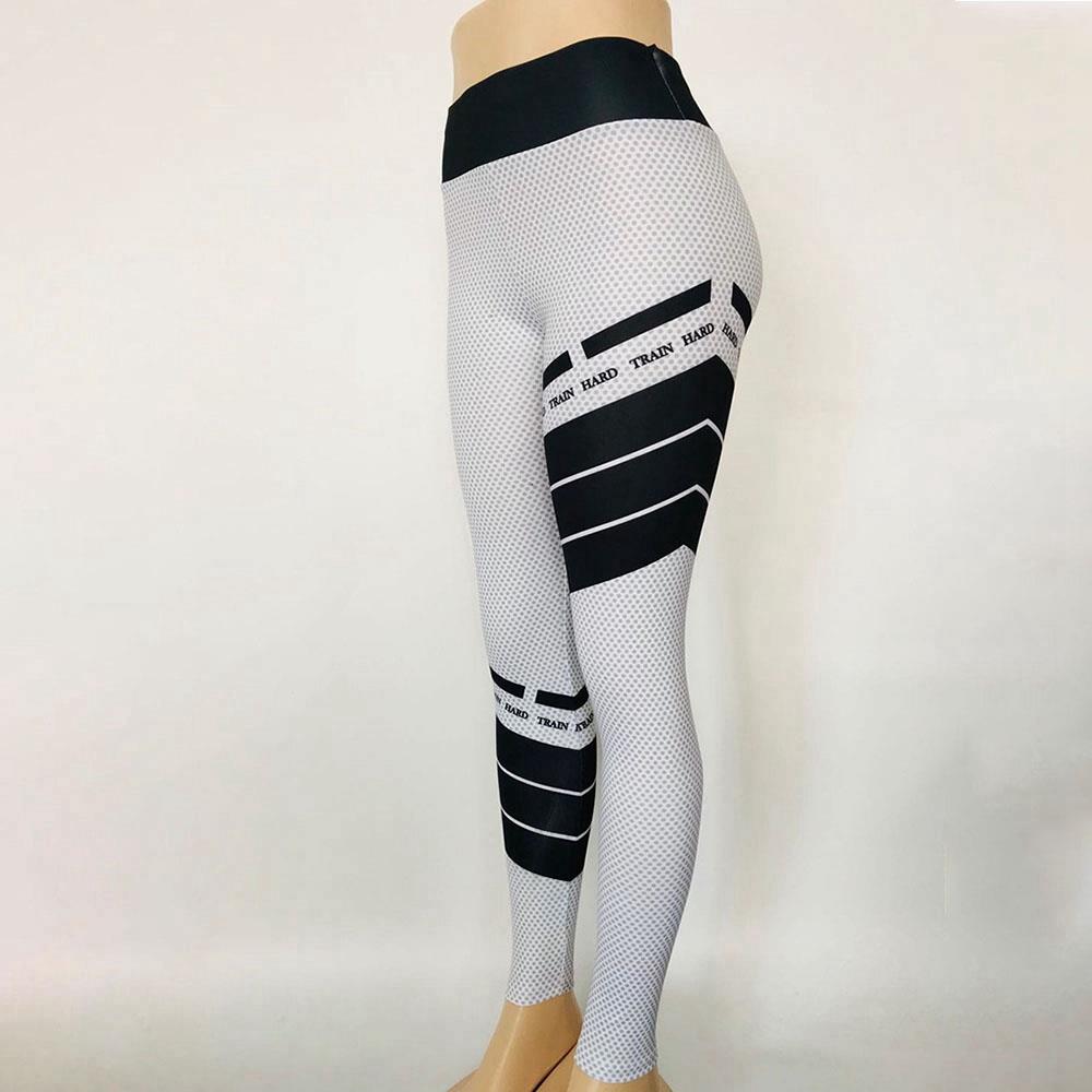 CK2238 Women Spotted Letter Yoga Pants Size M White