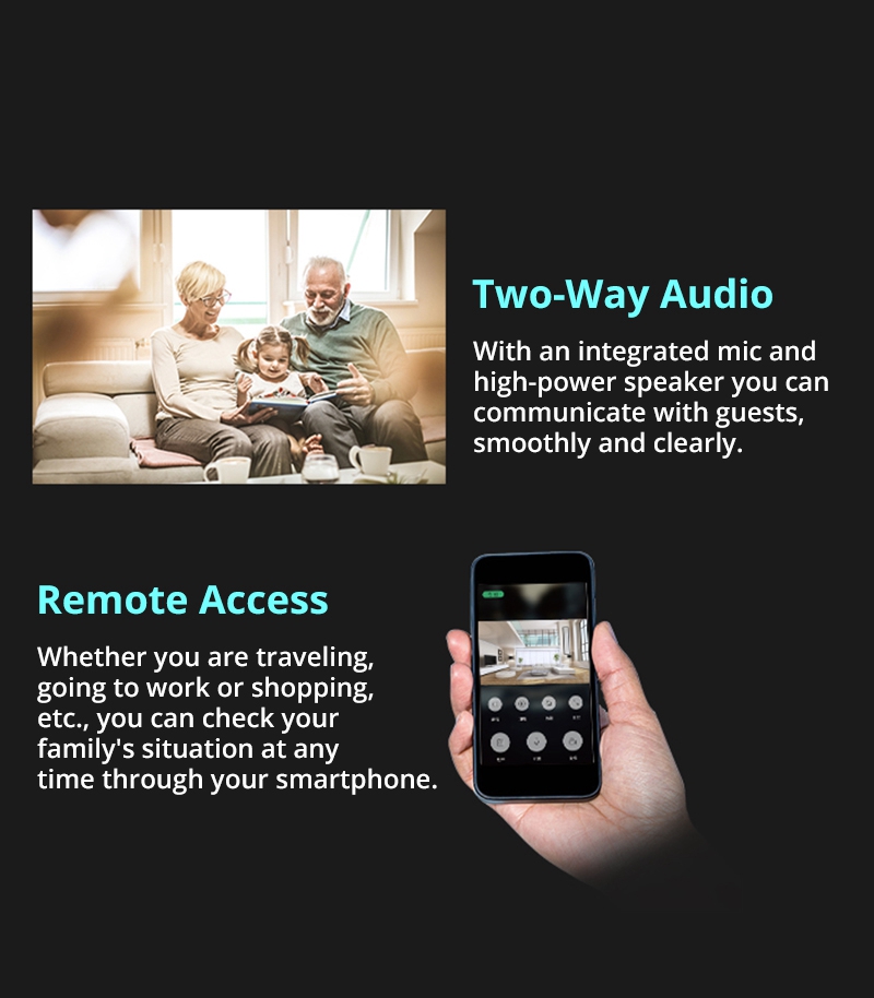 ZC-IPC208 1080P Outdoor Security Wireless IP Camera PIR Motion Detection H.265 APP Monitor Low Power Water Resistant - White