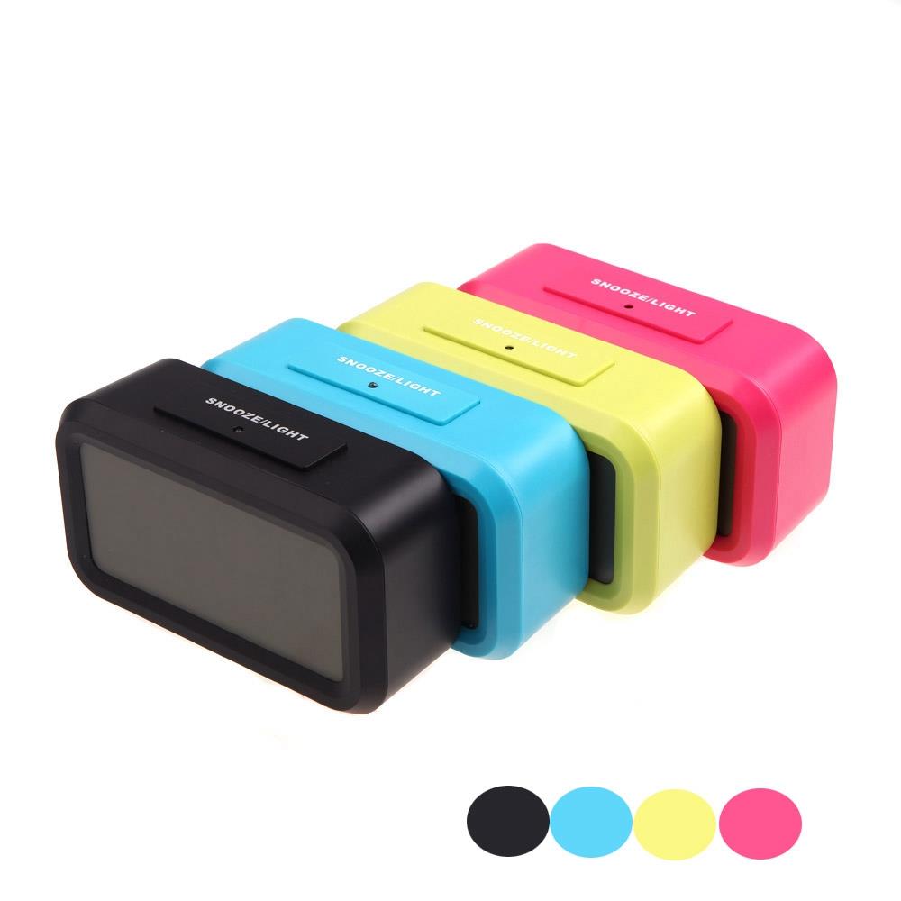 LED Electronic Photosensitive Clock With Night Light Temperature Display - Blue