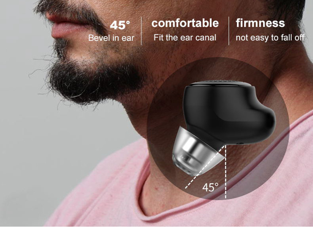 OVEVO Q63 TWS Bluetooth 5.0 Earbuds About 6 Hours Working Time IPX5 Water Resistant - Black