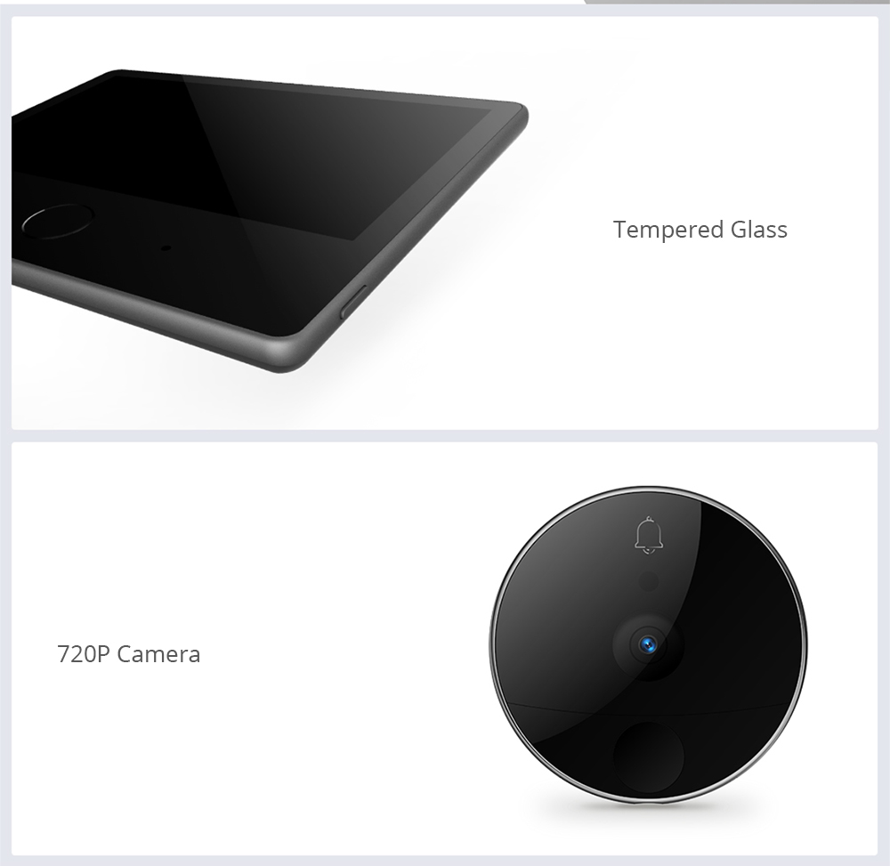 Xiaomi LOOCK CatY LSC-Y01 Smart Video Doorbell Face Recognition Human Sensing Mobile Alerts Two-way Talk  - Gray