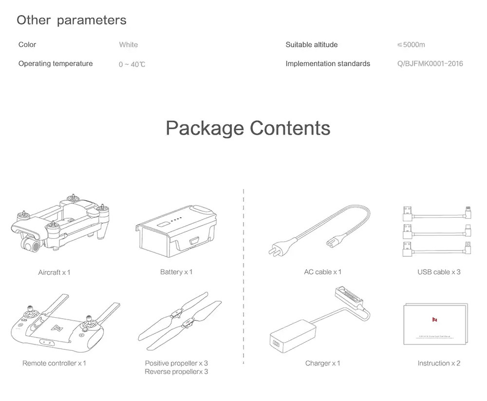 Xiaomi FIMI X8 SE 4K 5KM GPS WiFi FPV Foldable RC Drone with 3-Axis Gimbal 33mins Flight Time RTF - White