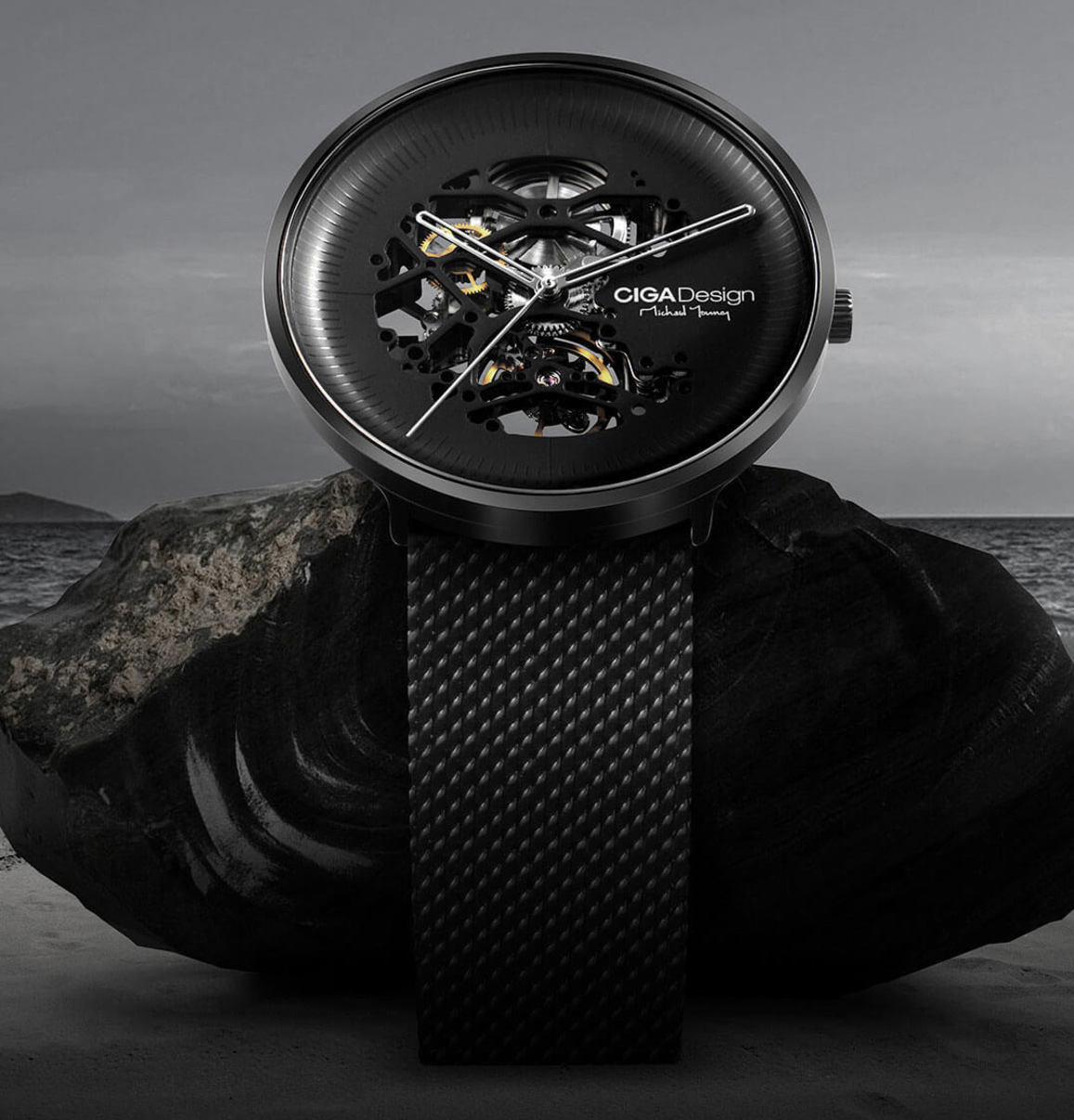 Xiaomi CIGA Design Hollowed-out Mechanical Automatic Watch - Black