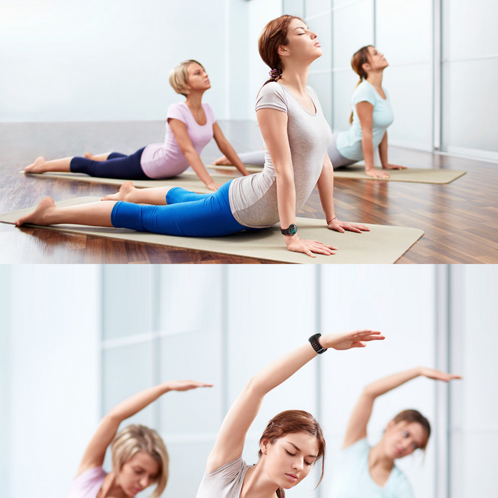 Makibes T3 Smart Watch 1.3 Inch IPS Screen Heart Rate Blood Pressure Monitor IP67 - Black