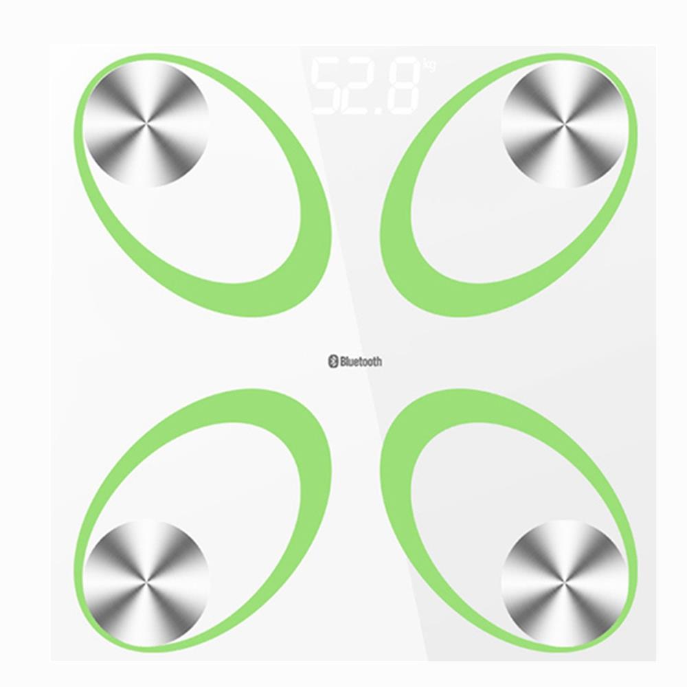 Smart Electronic Body Fat Scale LED Digital Display Bluetooth APP Control - Green