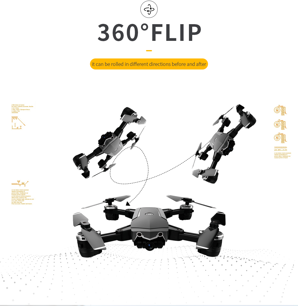 JDRC JD-20S PRO WIFI FPV Foldable RC Drone With 1080P Wide-angle HD Camera Flying Time 18mins RTF - Black