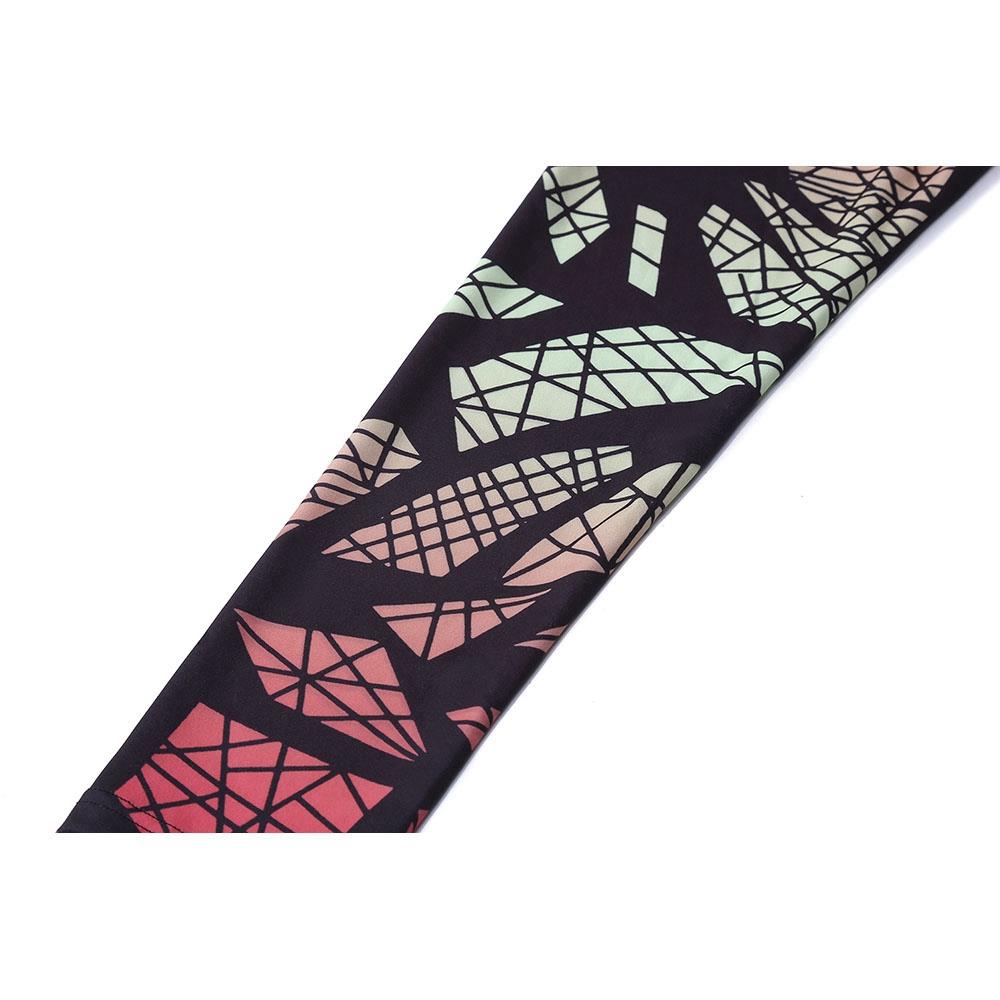 CK2236 Women Gradient Geometric Yoga Pants High-waist Leggings Size S - Fuchsia