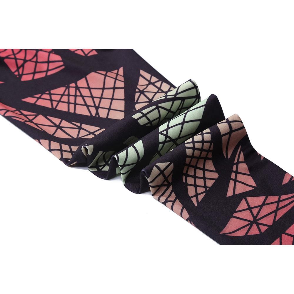 CK2236 Women Gradient Geometric Yoga Pants High-waist Leggings Size S - Fuchsia