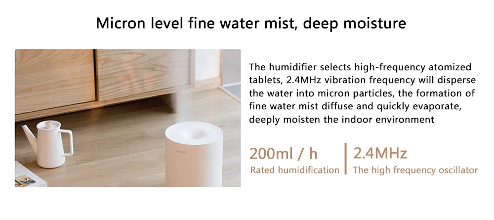 Xiaomi Smartmi Ultrasonic Powerful High Spray Smart Humidifier - White
