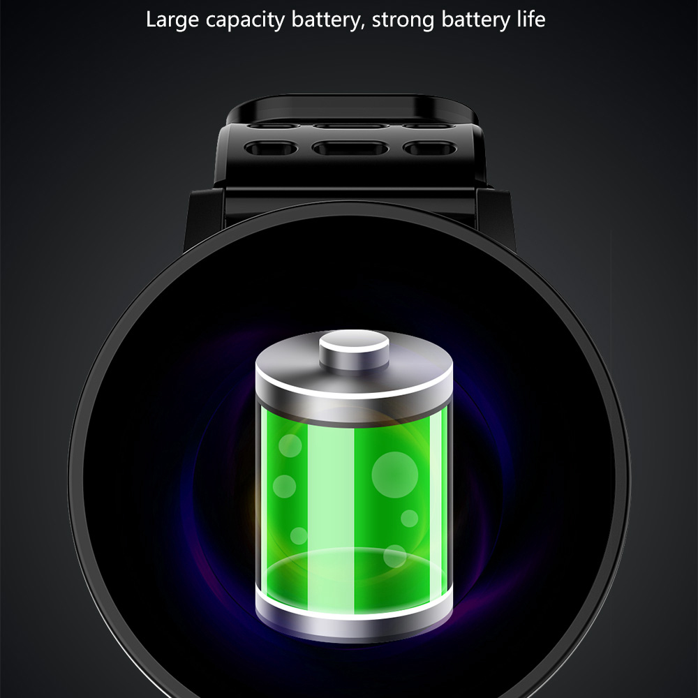 Makibes T3 Smart Watch 1.3 Inch IPS Screen Heart Rate Blood Pressure Monitor IP67 - Black