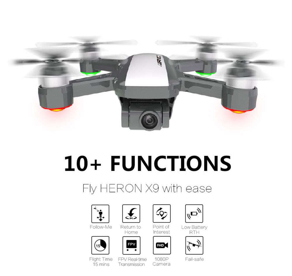 JJRC X9 1080P GPS 5G WiFi FPV Brushless RC Drone Optical Flow Positioning RTF - Black
