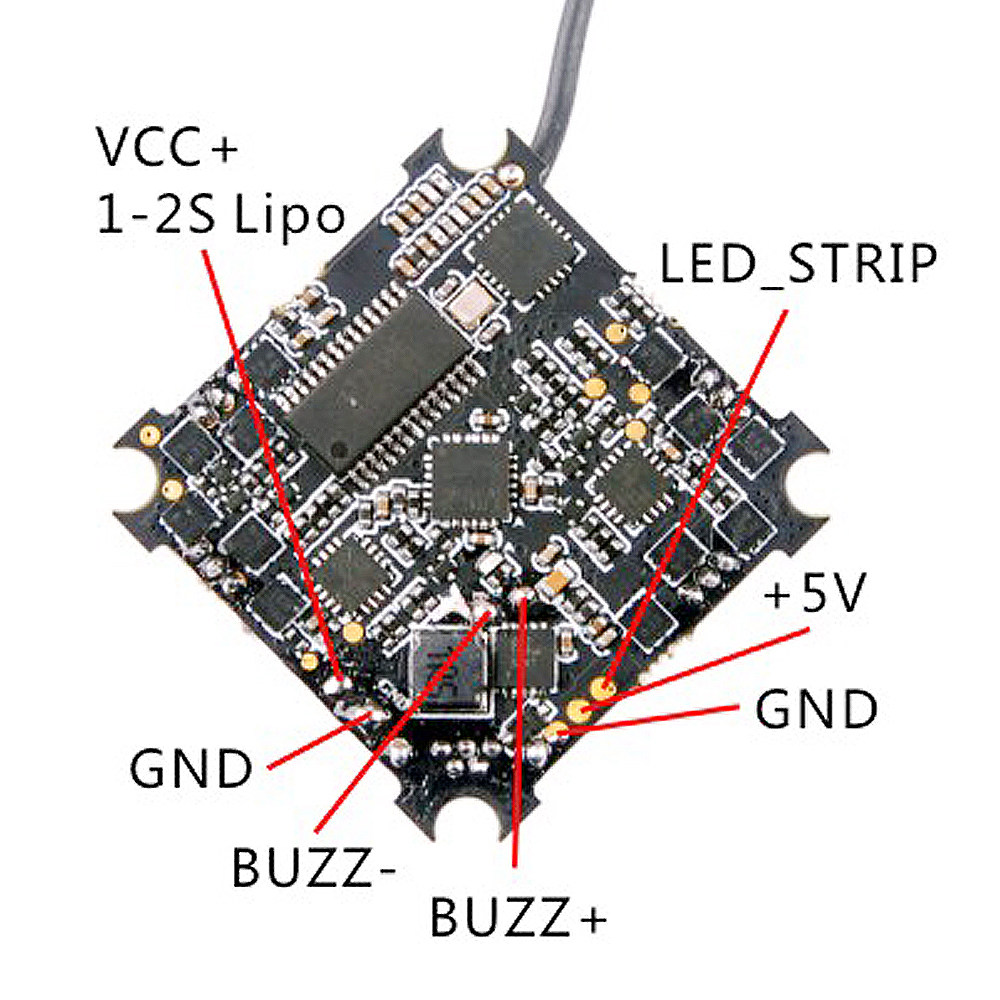 Happymodel Crazybee F4 Pro 1-2S Flight Controller Onboard 4in1 ESC for FPV Racing Drone - Flysky Receiver