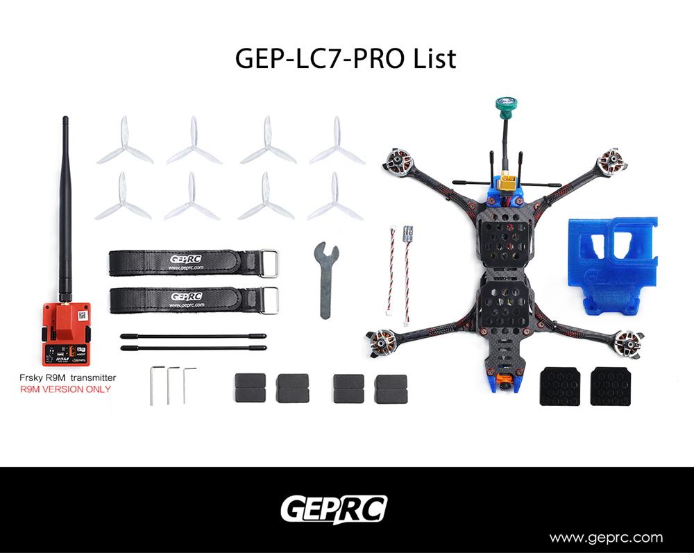 GEPRC Crocodile 7 GEP-LC7-PRO 7Inch 315mm 1080P Long Rang FPV RC Racing Drone BNF - XM+ Receiver