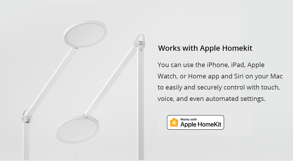 Xiaomi Mijia Pro Smart LED Desk Lamp Multi-joint Eye Protection 2500K-4800K Dimming Table Light Works with Apple Homekit - White