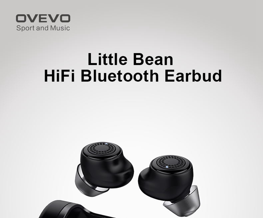 OVEVO Q63 TWS Bluetooth 5.0 Earbuds About 6 Hours Working Time IPX5 Water Resistant - Black