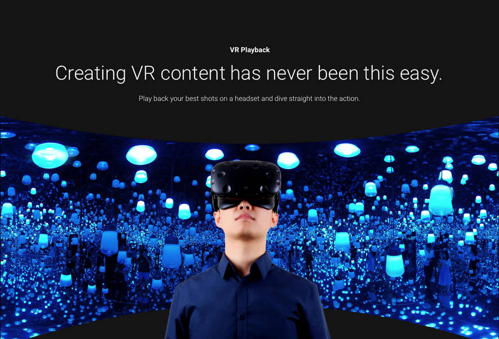 Insta360 Nano S 4K Video 20 Megapixel Photos 360 Degree Real-time Dialogue Motion Sport Camera - Black